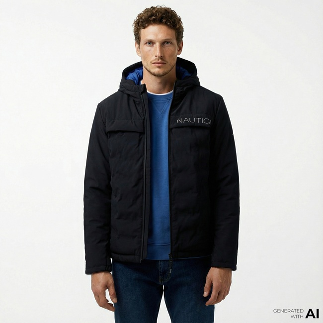  Nautica Erkek Siyah Mont