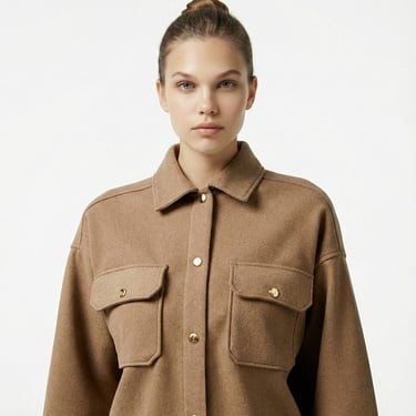  Nautica Kadın Kahverengi Regular Fit Gömlek