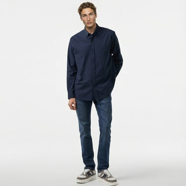  Nautica Erkek Lacivert Classic Fit Gömlek