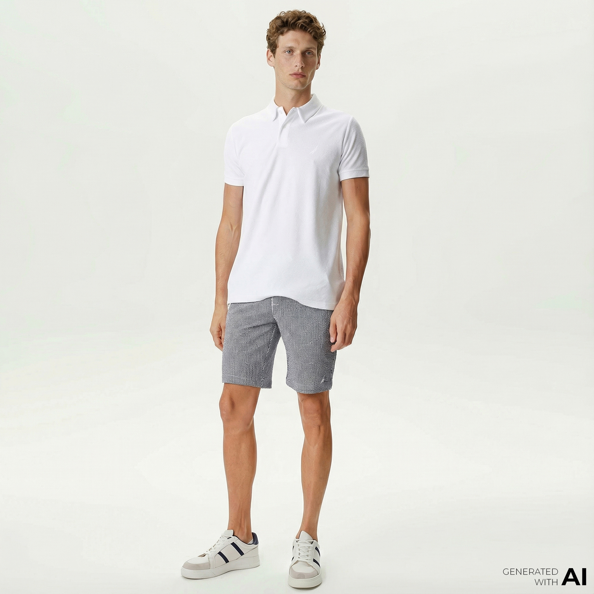  Nautica Erkek Mavi Standart Fit Bermuda