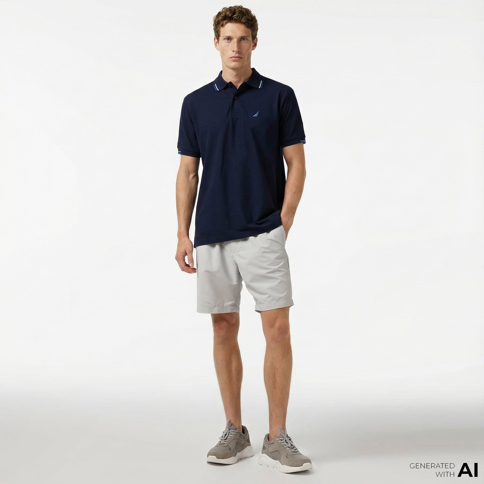  Nautica Erkek Gri Bermuda