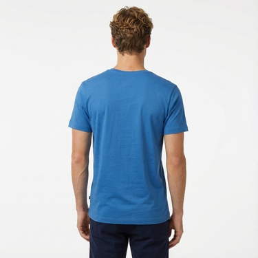  Nautica Erkek Mavi Standart Fit Kısa Kollu Baskılı T-Shirt