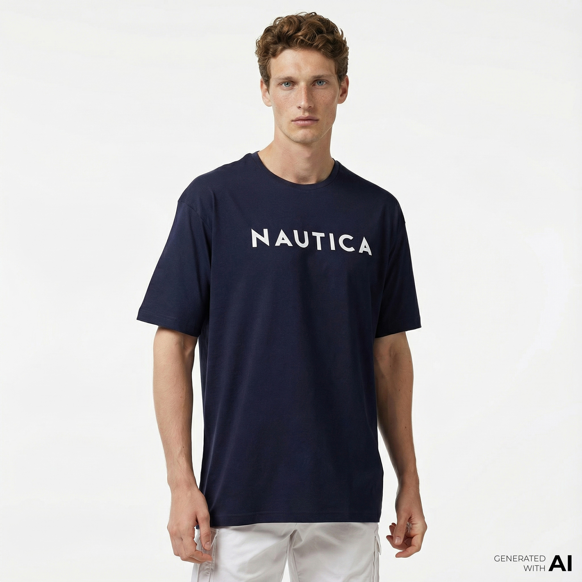  Nautica Erkek Lacivert Oversize T-Shirt