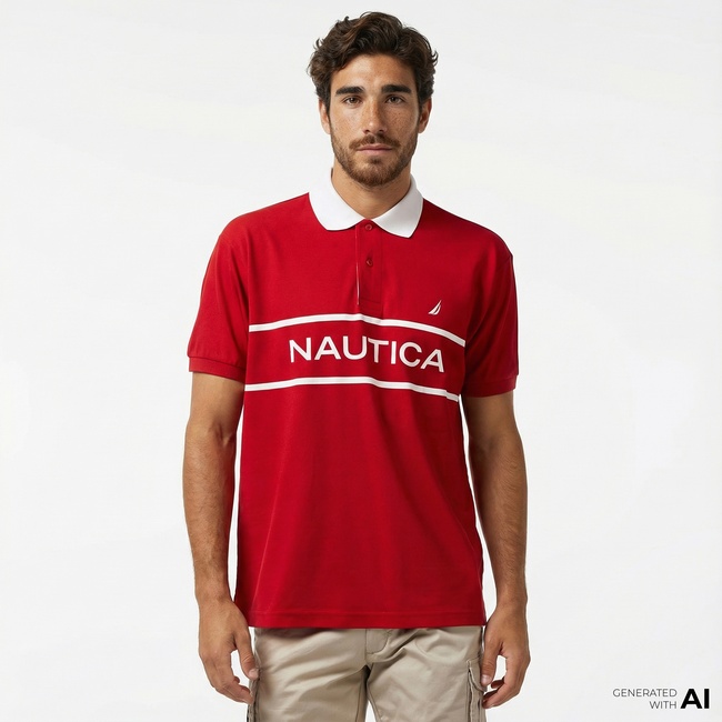  Nautica Erkek Kırmızı Classic Fit Kısa Kollu Polo Yaka T-Shirt