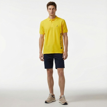  Nautica Erkek Sarı Classic Fit Kısa Kollu Polo Yaka T-Shirt