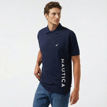  Nautica Erkek Lacivert Classic Fit Kısa Kollu Polo Yaka T-Shirt