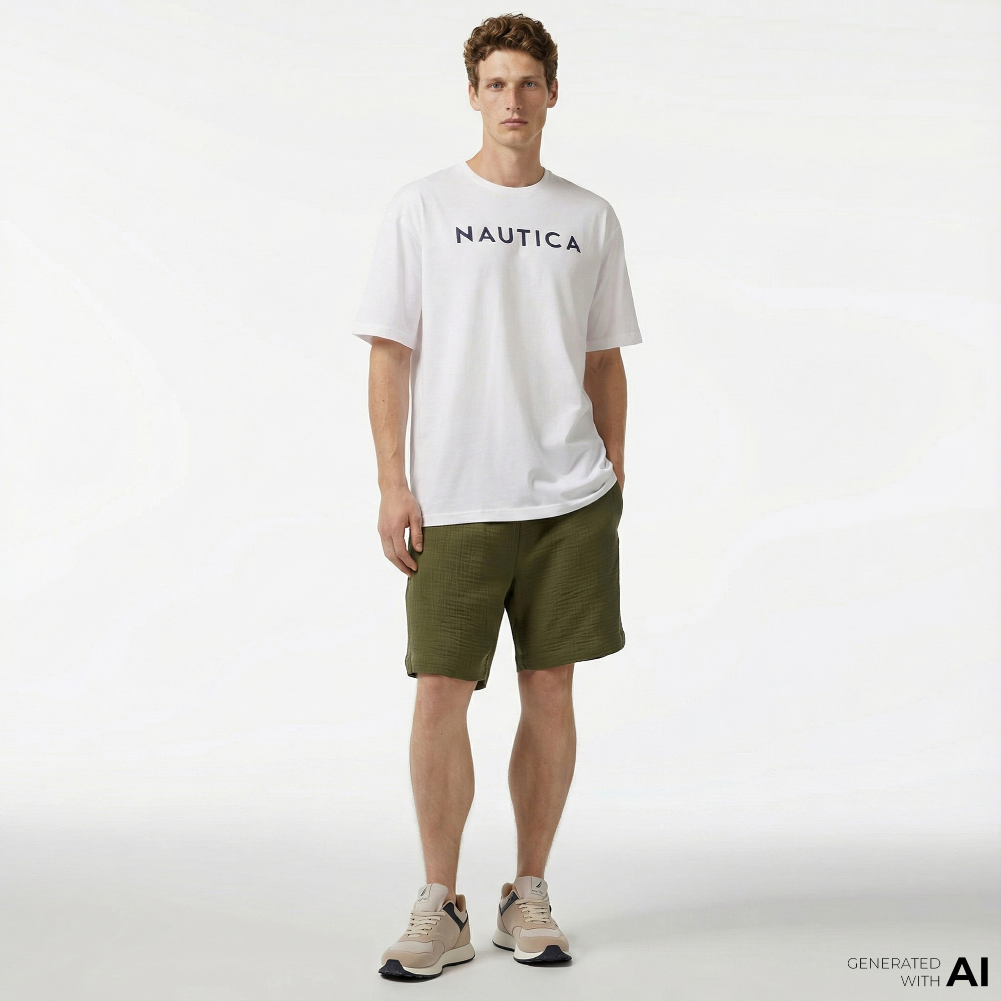  Nautica Erkek Yeşil Bermuda