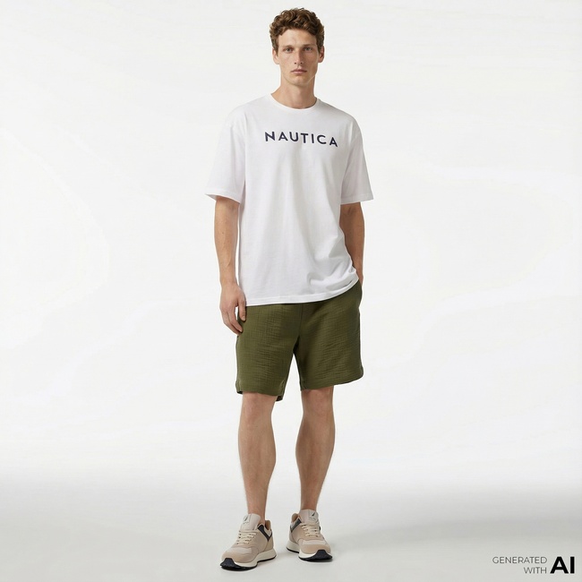  Nautica Erkek Yeşil Bermuda