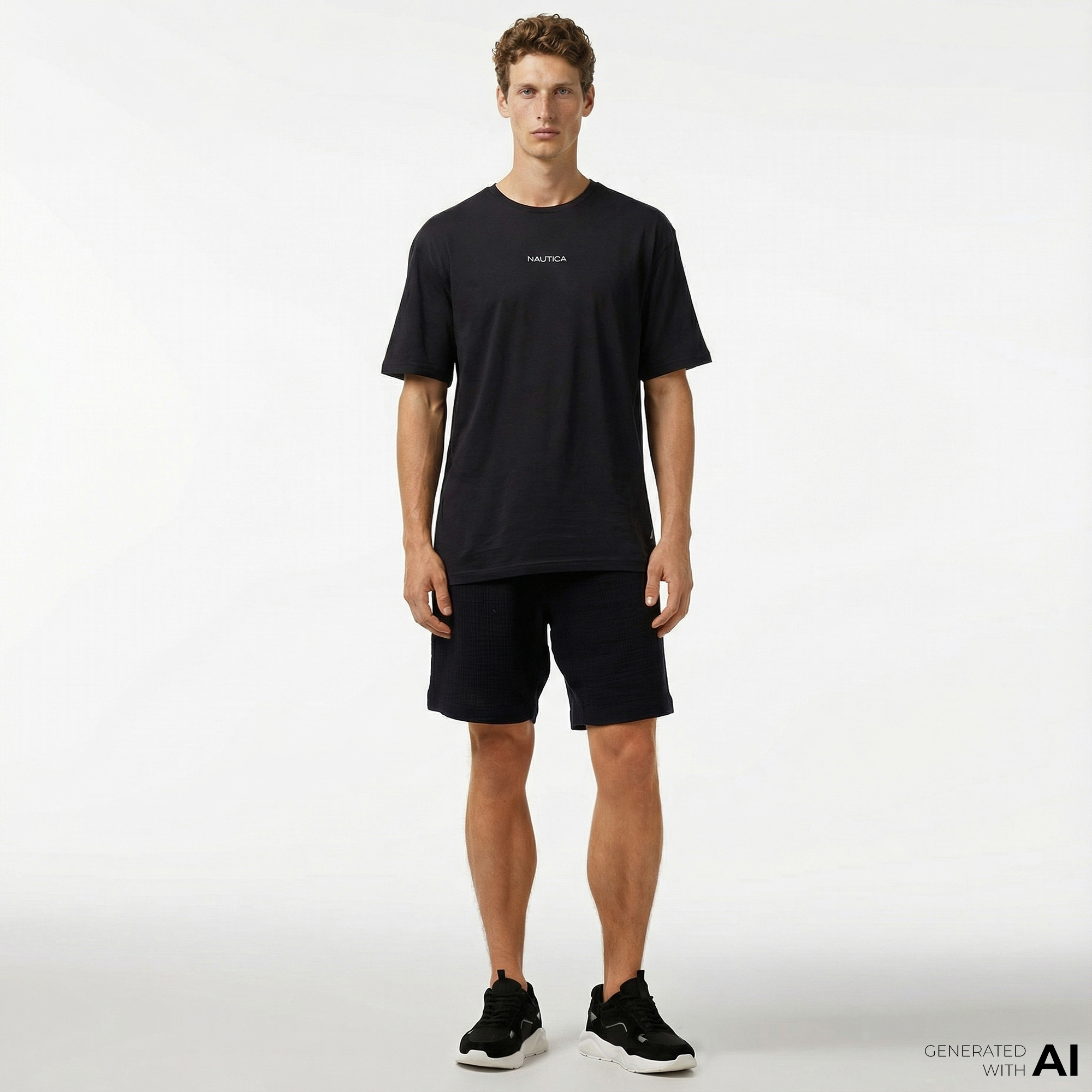  Nautica Erkek Siyah Bermuda