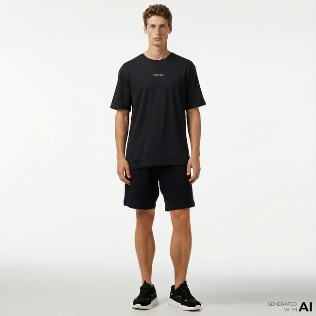  Nautica Erkek Siyah Bermuda