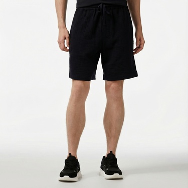  Nautica Erkek Siyah Bermuda