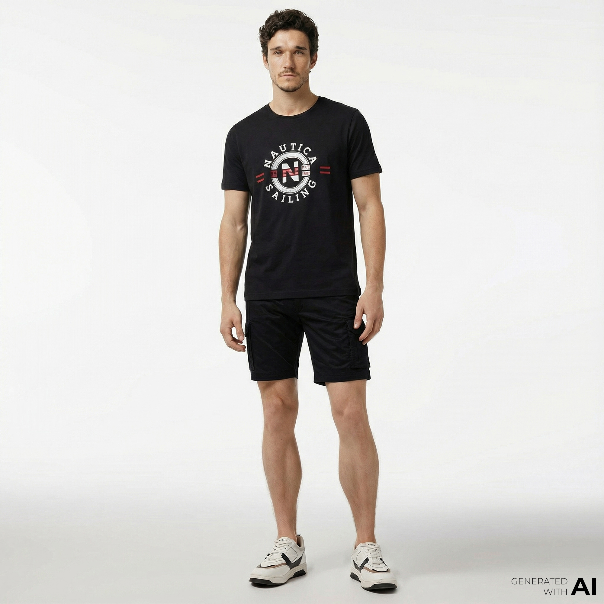  Nautica Erkek Siyah Regular Fit Şort