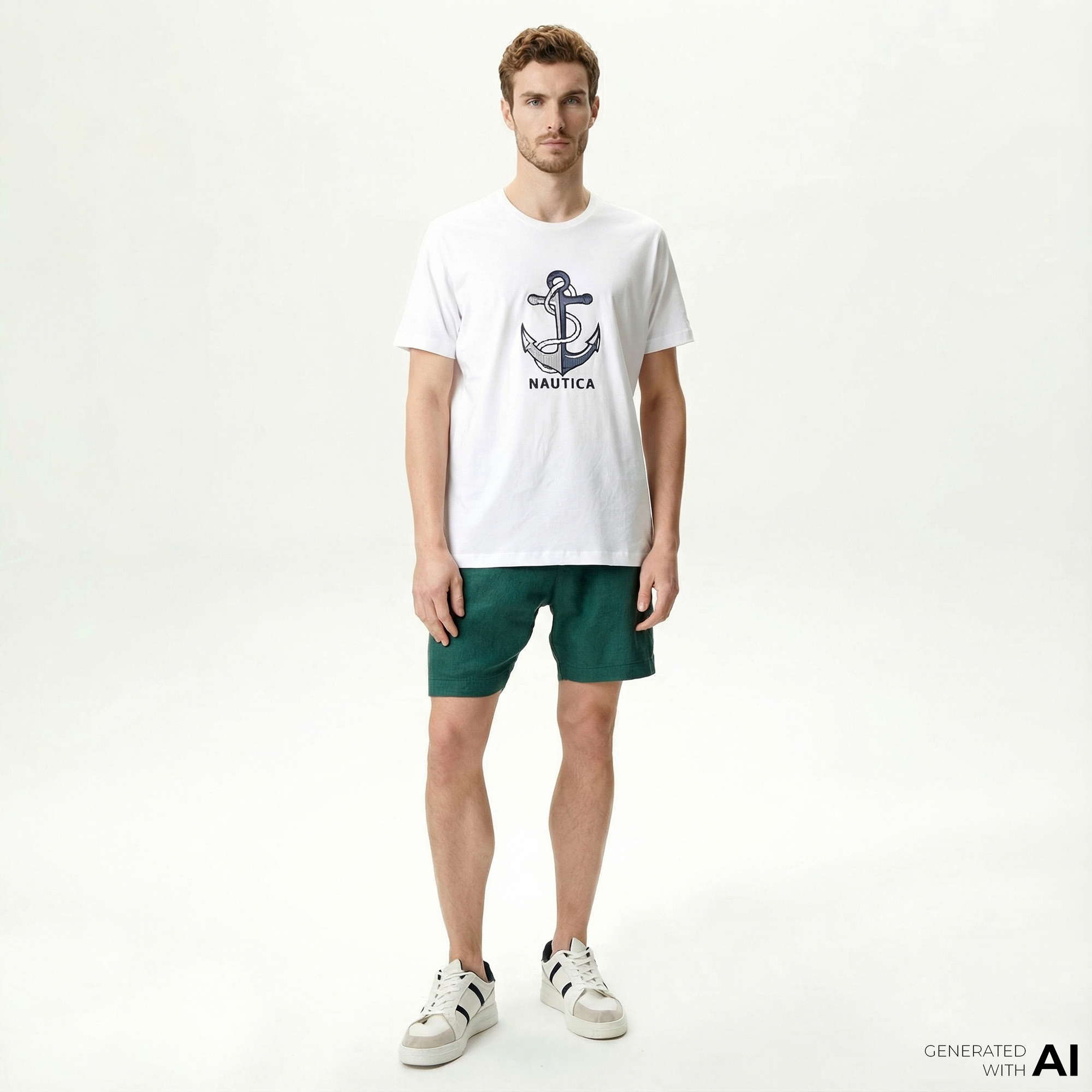  Nautica Erkek Yeşil Bermuda