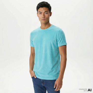  Nautica Erkek Mavi Standart Fit T-Shirt