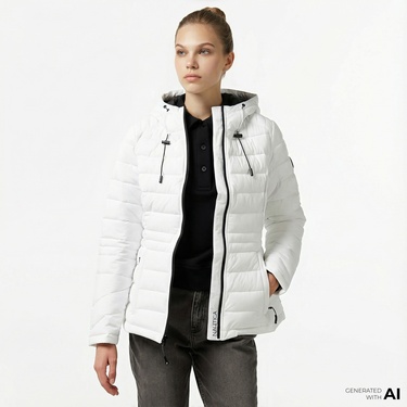  Nautica Kadın Beyaz Mont