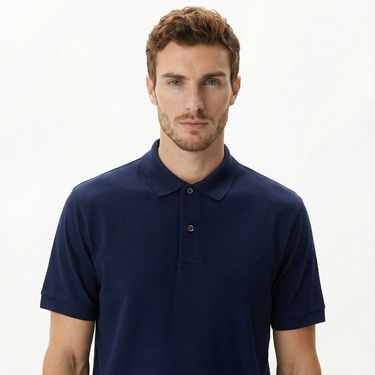  Nautica Erkek Lacivert Classic Fit Kısa Kollu Polo Yaka T-Shirt