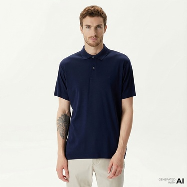  Nautica Erkek Lacivert Classic Fit Kısa Kollu Polo Yaka T-Shirt