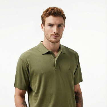  Nautica Erkek Yeşil Classic Fit Kısa Kollu Polo Yaka T-Shirt