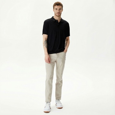  Nautica Erkek Siyah Classic Fit Kısa Kollu Polo Yaka T-Shirt