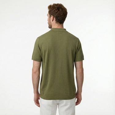  Nautica Erkek Yeşil Classic Fit Kısa Kollu Polo Yaka T-Shirt