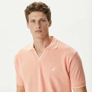  Nautica Erkek Turuncu Classic Fit Kısa Kollu Polo Yaka T-Shirt