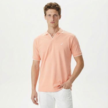  Nautica Erkek Turuncu Classic Fit Kısa Kollu Polo Yaka T-Shirt