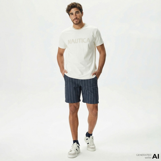 Nautica Erkek Lacivert Classic Fit Bermuda