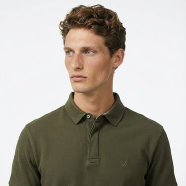  Nautica Erkek Yeşil Slim Fit Uzun Kollu Polo Yaka T-Shirt