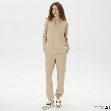  Nautica Kadın Kırık Beyaz Relaxed Fit Eşofman Altı