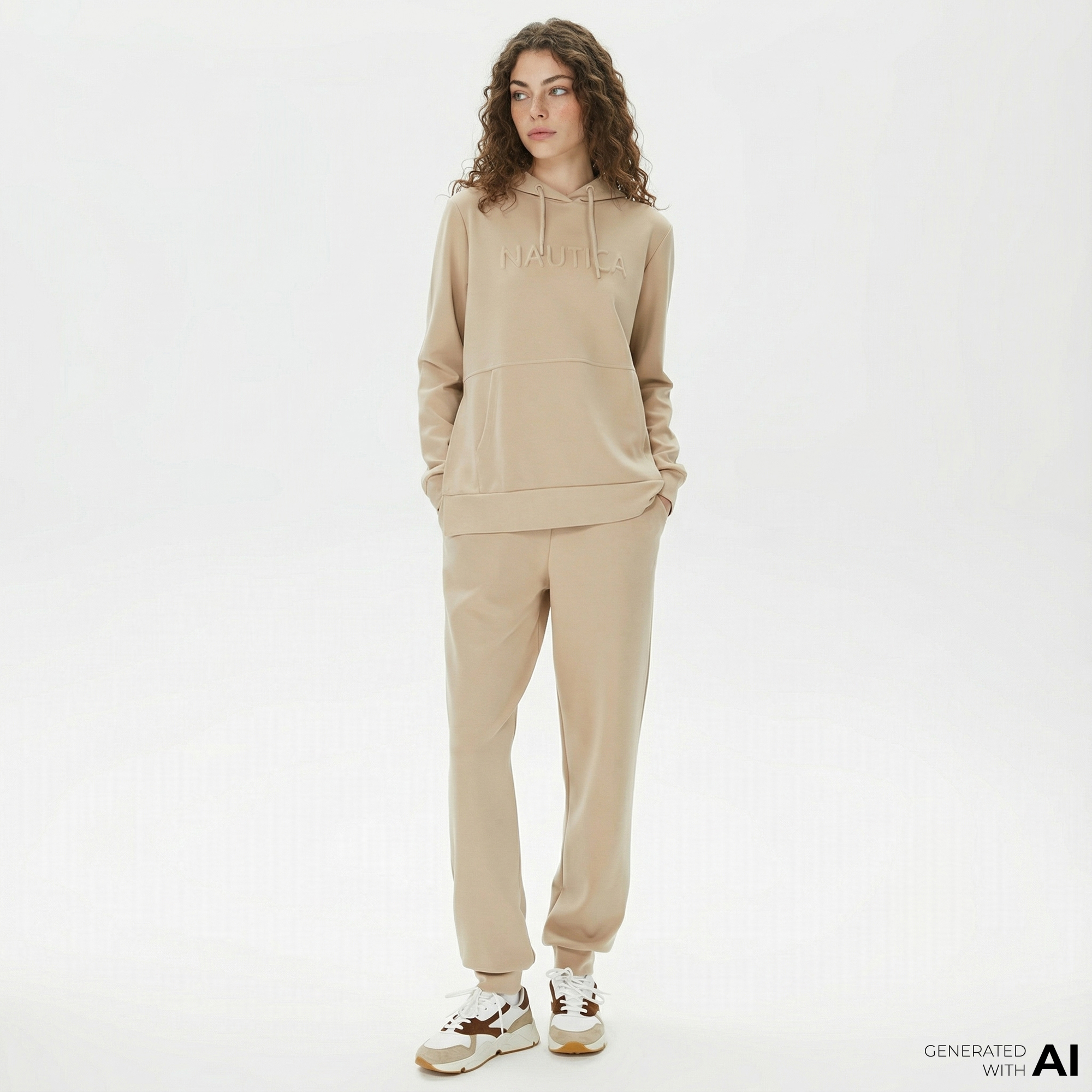  Nautica Kadın Kırık Beyaz Relaxed Fit Eşofman Altı