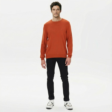  Nautica Erkek Turuncu Standart Fit Kazak