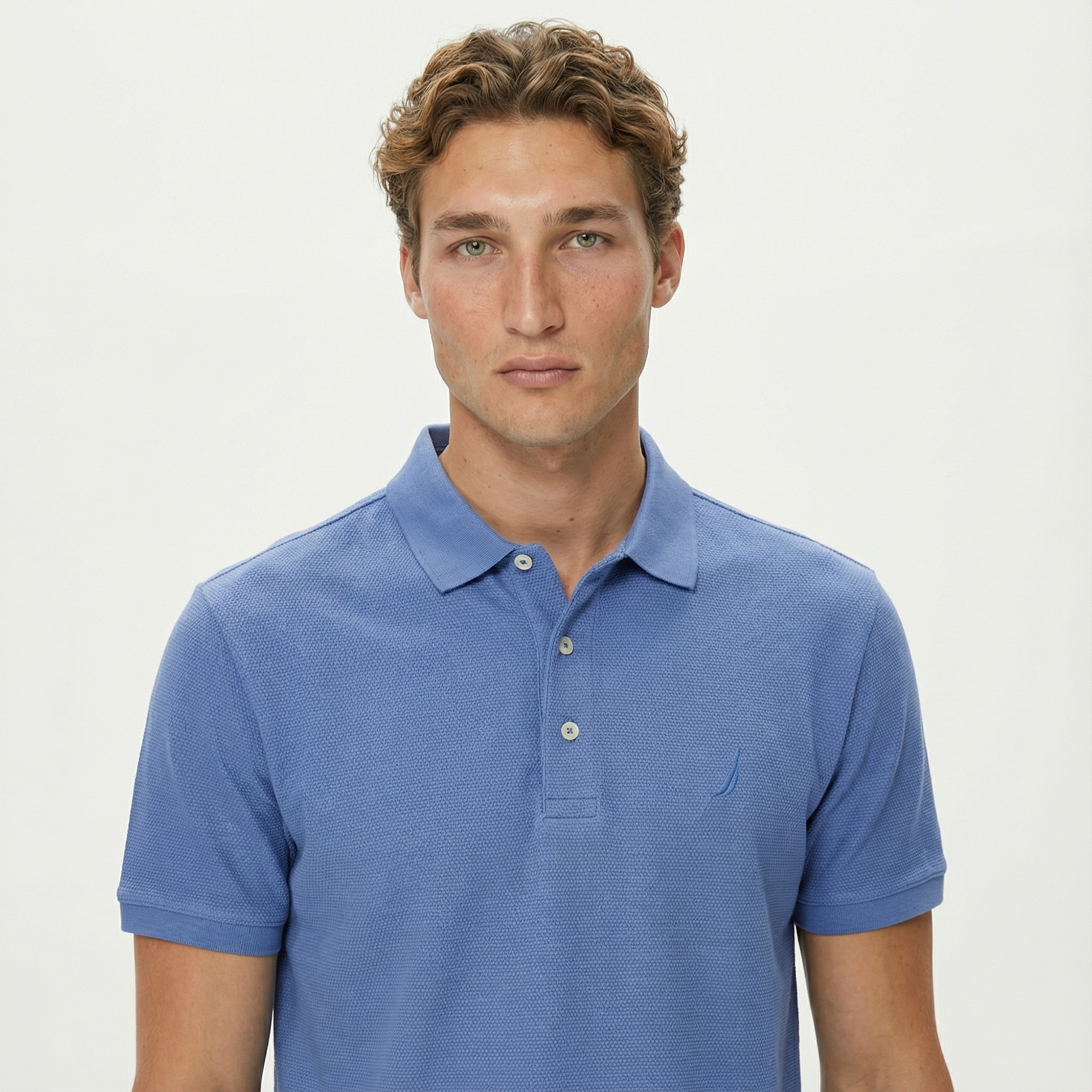  Nautica Erkek Mavi Slim Fit Kısa Kollu Polo Yaka T-Shirt