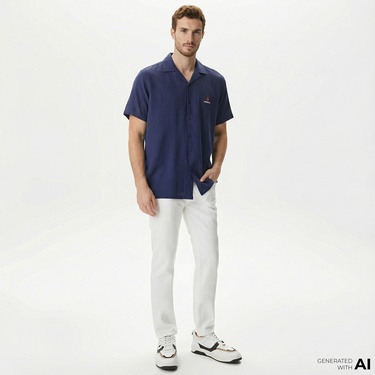  Nautica Erkek Beyaz Slim Fit Jean