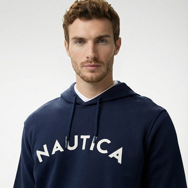  Nautica Erkek Lacivert Standart Fit Sweatshirt