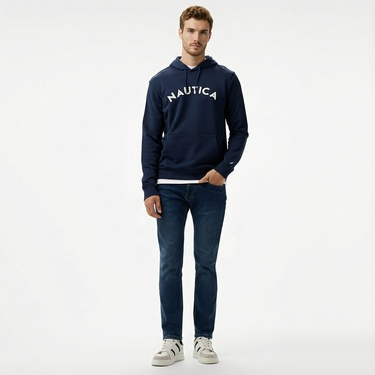  Nautica Erkek Lacivert Standart Fit Sweatshirt