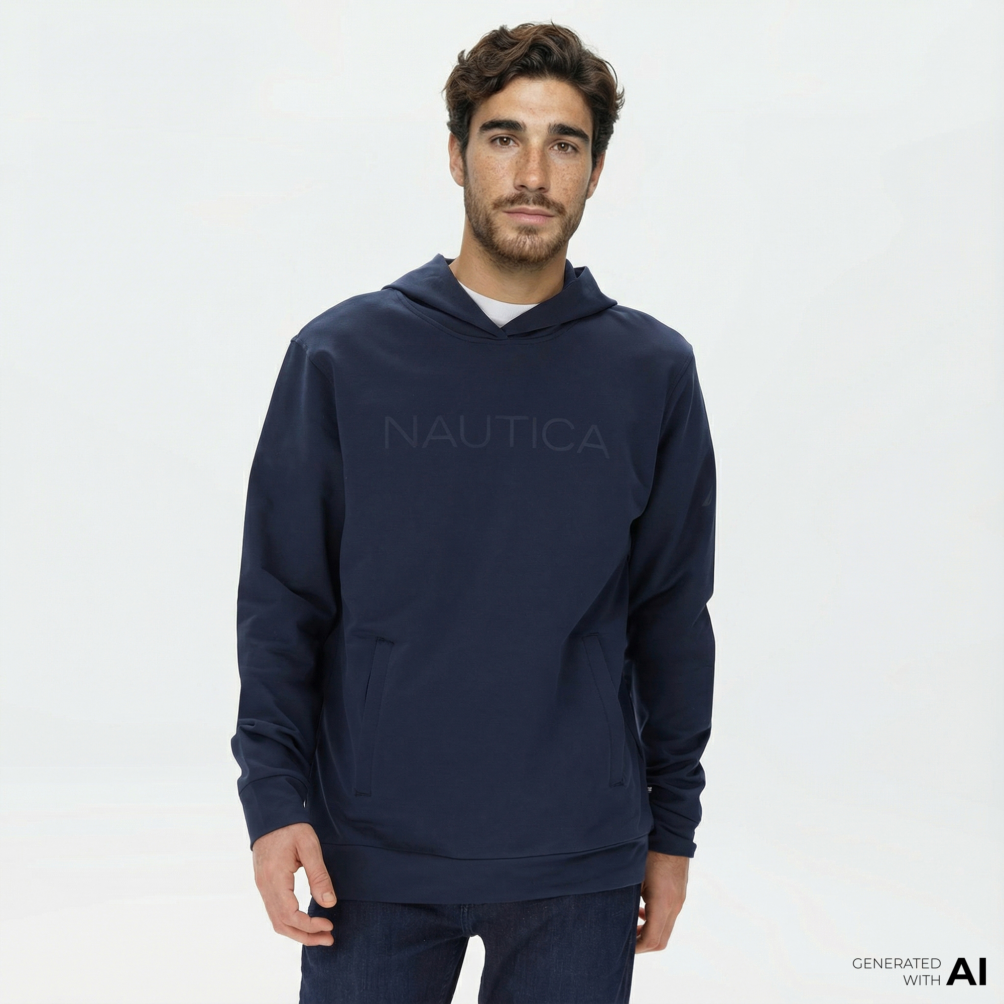  Nautica Erkek Lacivert Standart Fit Sweatshirt