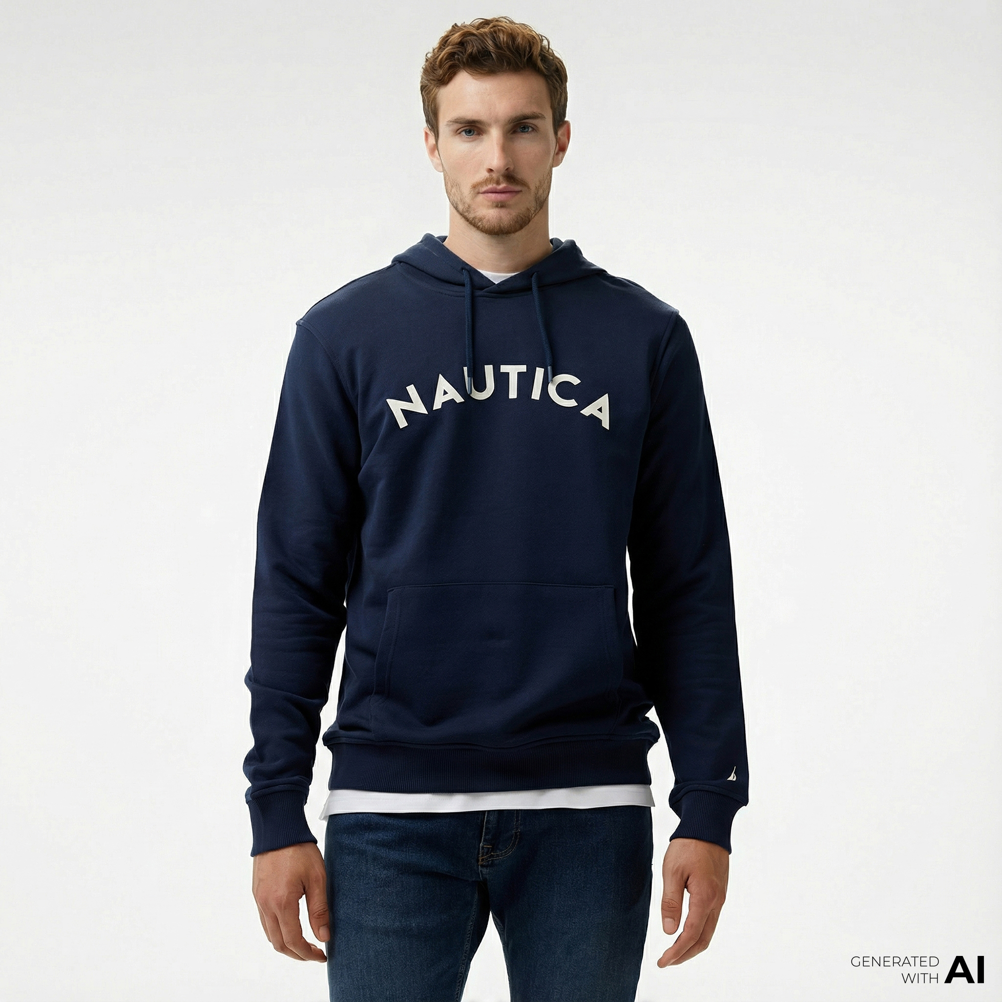  Nautica Erkek Lacivert Standart Fit Sweatshirt