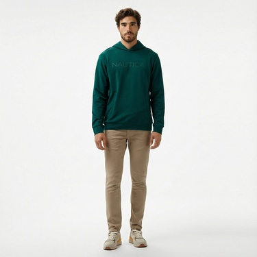  Nautica Erkek Yeşil Standart Fit Sweatshirt