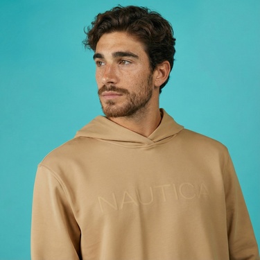  Nautica Erkek Bej Standart Fit Sweatshirt