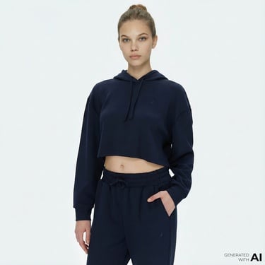  Nautica Kadın Lacivert Hoodie