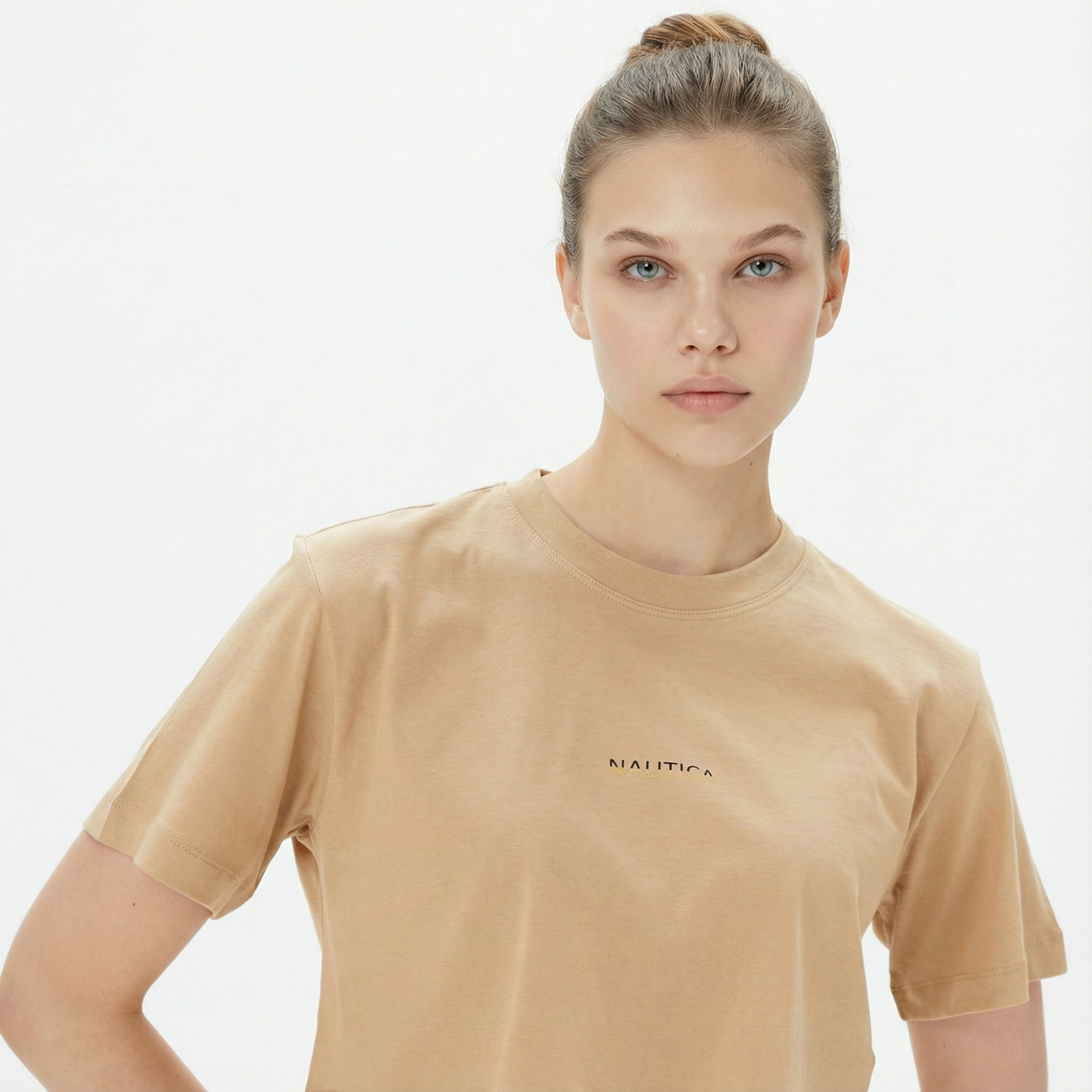  Nautica Kadın Bej T-Shirt