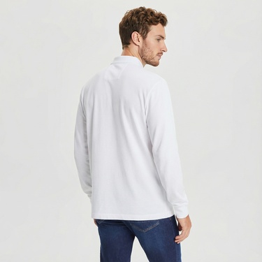  Nautica Erkek Beyaz Classic Fit Uzun Kollu Polo
