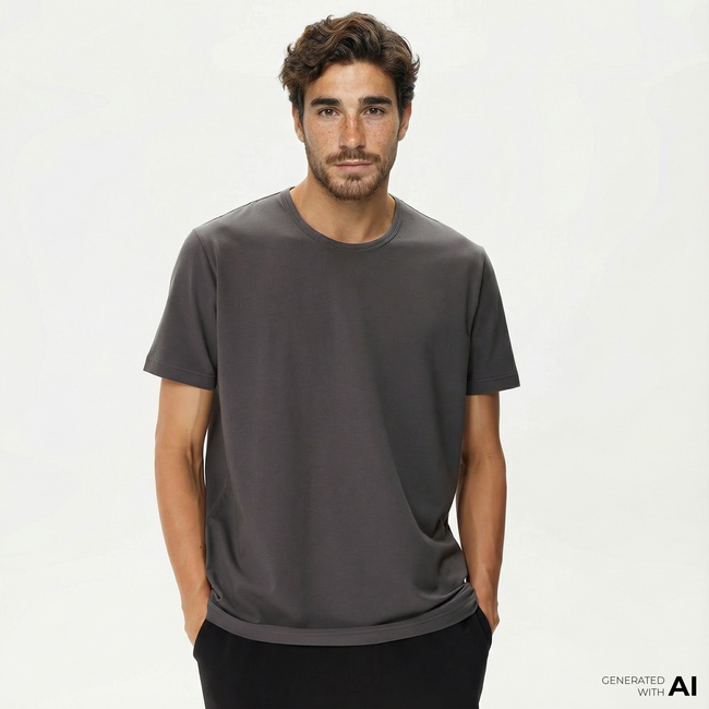  Nautica Erkek Gri Standart Fit T-Shirt