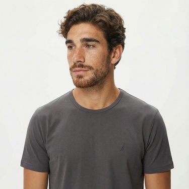  Nautica Erkek Gri Standart Fit T-Shirt