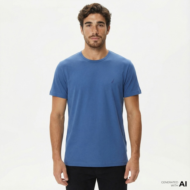  Nautica Erkek Mavi Standart Fit T-Shirt