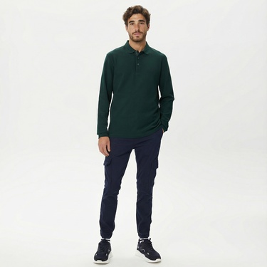  Nautica Erkek Yeşil Classic Fit Uzun Kollu Polo Yaka T-Shirt
