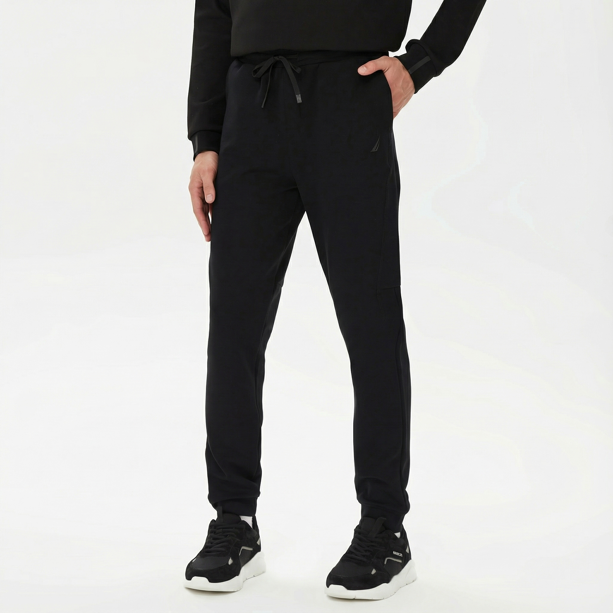  Nautica Erkek Siyah Standart Fit Eşofman Altı