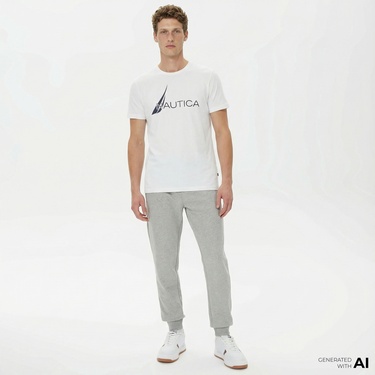  Nautica Erkek Gri Standart Fit Eşofman Altı