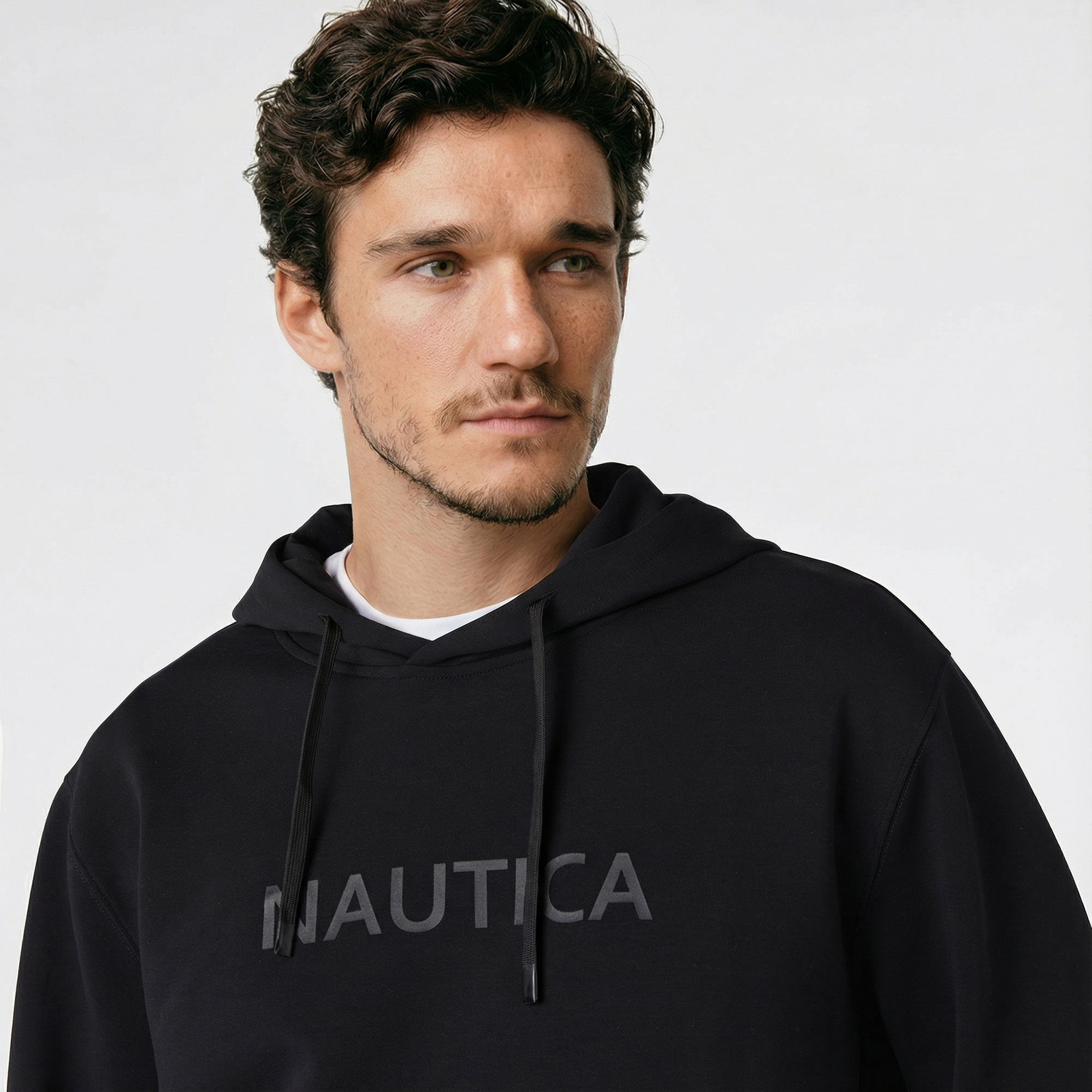  Nautica Erkek Siyah Standart Fit Kapüşonlu Sweatshirt