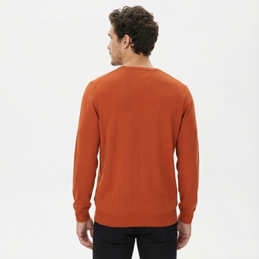  Nautica Erkek Turuncu Standart Fit Kazak